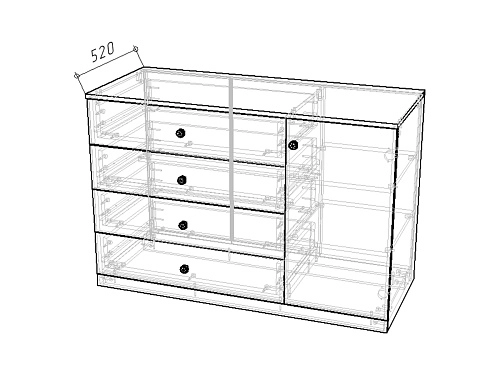 Стенка детская Банни-7 Дуб Мореный - фото 6