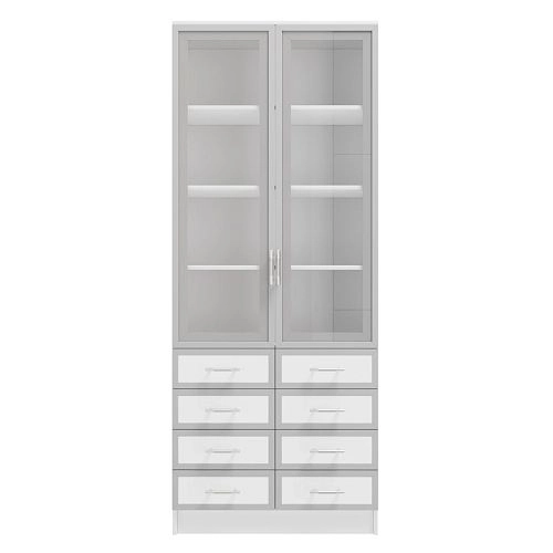 Книжный шкаф Альма-12 Белый - фото 4