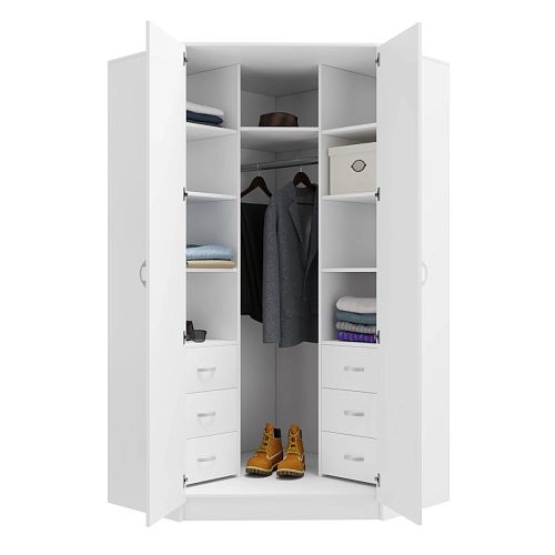 Шкаф угловой Алиса-3 Белый - фото 2