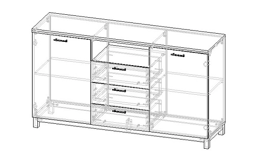 Комод Техас-12 МДФ - фото 3