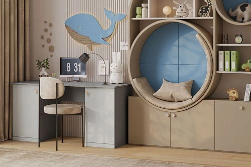 Письменный стол Банни-4 Светло-Серый - фото 1