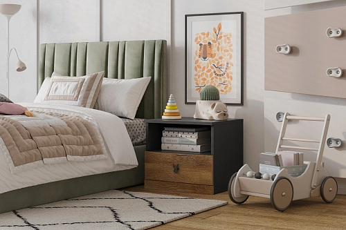 Тумба прикроватная Банни-2 Дуб Мореный - фото 1