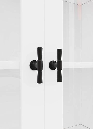 Шкаф Библиотека Билли Хелена-54 Белый/Черный - фото 2