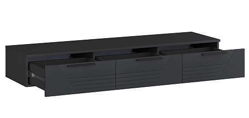 ТВ тумба подвесная Синтра 1 Черный - фото 4