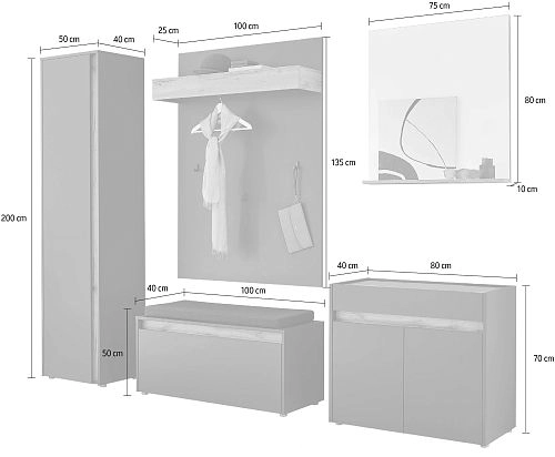 Прихожая Анси-5 Антрацит - фото 4