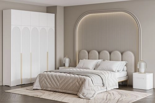 Шкаф распашной Брей-5 Хит с антресолью Белый - фото 1