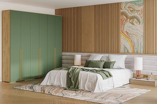 Шкаф распашной Лоренсе-6 Шарли Green - фото 1