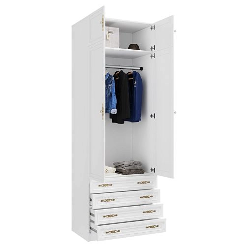 Шкаф распашной Карлос-030 Белый - фото 4