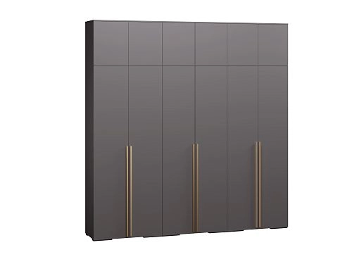 Шкаф распашной Эдинбург-6 с антресолью Графит - фото 3