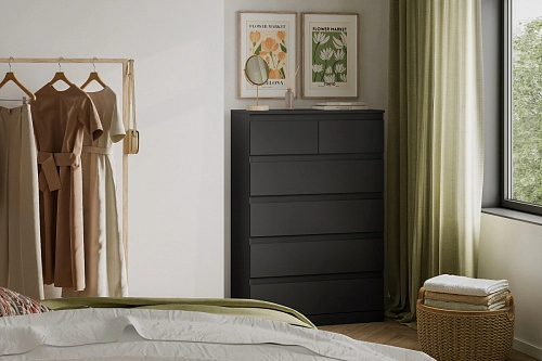 Комод Стефани Мальм-26 Черный - фото 1