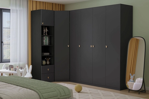 Стенка детская Банни-4 Черный Агат - фото 1