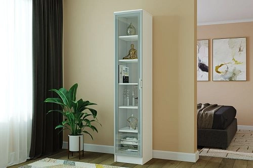 Книжный шкаф Альма-1 Белый - фото 1