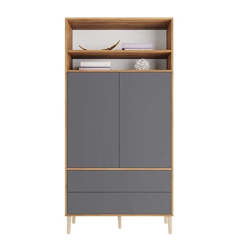 Шкаф распашной Скарлет-13 Графит - фото 3