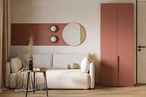 Шкаф распашной Кайси МДФ-3 Шарли Терракота - фото 1