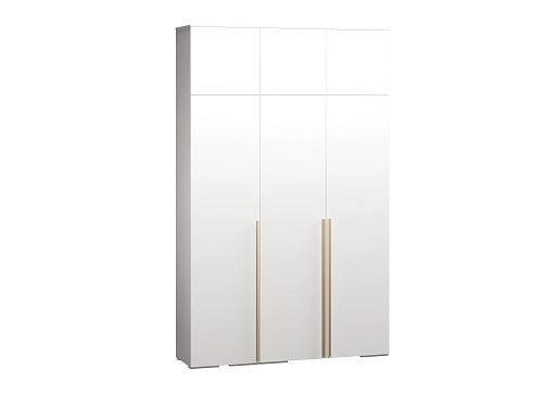 Шкаф распашной Эдинбург-3 с антресолью Белый - фото 3