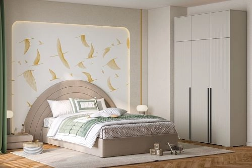 Шкаф распашной Лоренсе-3 с антресолью Кашемир - фото 1