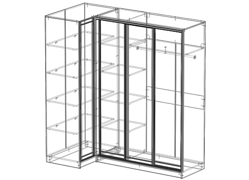 Шкаф-купе угловой Премьер-12 - фото 2