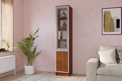 Книжный шкаф Альма-3 Орех Экко - фото 1