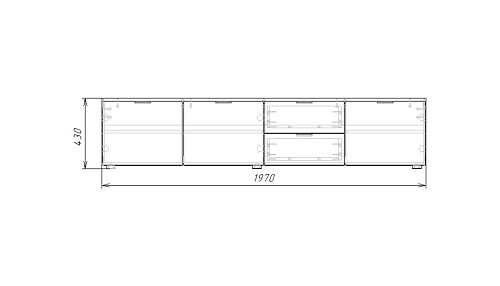 ТВ тумба Салерно NEW 1 Аквамарин - фото 4