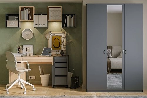 Шкаф распашной Лайт-3 Графит - фото 1