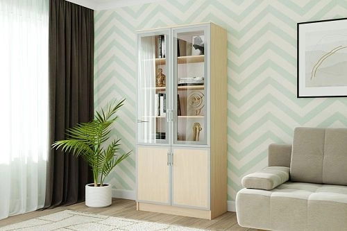 Книжный шкаф Альма-9 Дуб Молочный - фото 1