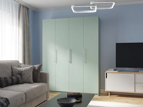 Шкаф распашной Калифорния-4 Пастельный Зеленый - фото 1