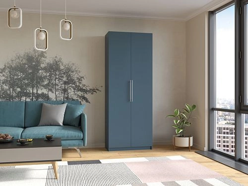 Шкаф распашной Калифорния-2 Альби Полуночно-синий - фото 1