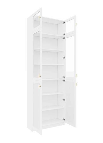 Стеллаж Билли Хелена-21 с антресолью Белый/Золото - фото 3