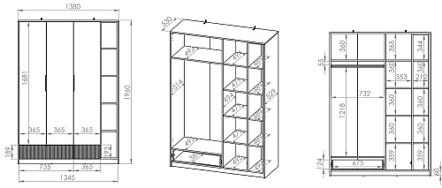 Шкаф распашной Торина-3 - фото 6