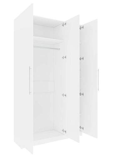 Шкаф распашной Калифорния-3 Белый - фото 3