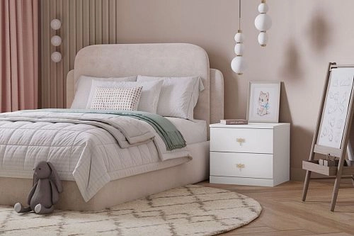 Тумба прикроватная Стрекоза Mini-3 Белый - фото 1