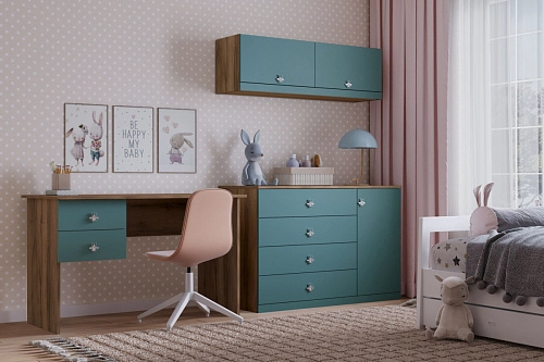 Стенка детская Скарабей-5 Аквамарин - фото 1