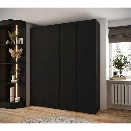 Шкаф распашной Люксор-4.3 Черный - фото 2