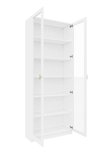 Шкаф Библиотека Билли Хелена-20 Белый/Золото - фото 5