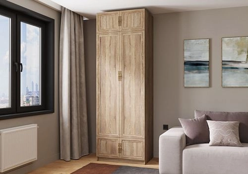 Шкаф распашной Карлос-026 Дуб Сонома - фото 1