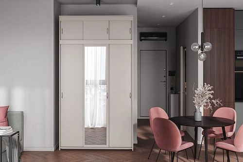 Шкаф-купе Миллениум-3 с антресолью Кашемир - фото 1