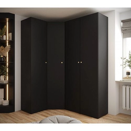 Шкаф угловой Люксор-4 Черный - фото 1