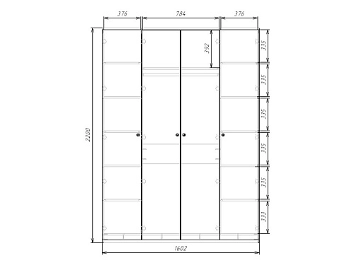 Шкаф распашной Колорадо-4 МДФ - фото 4