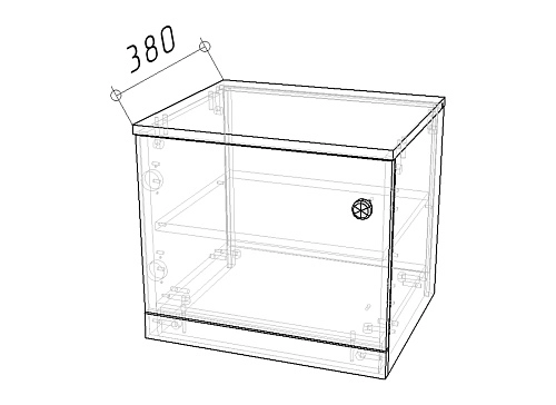 Тумба прикроватная Банни-1 Дуб Мореный - фото 3