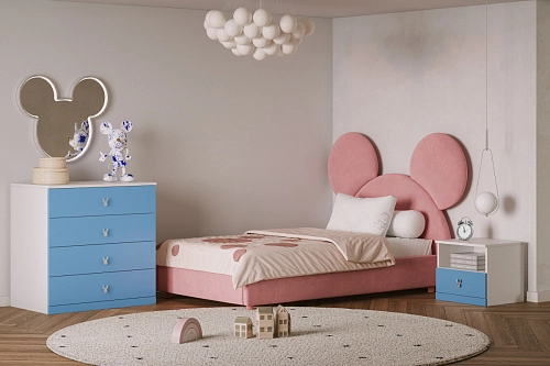 Стенка детская Банни-3 Пастельно-Синий - фото 1