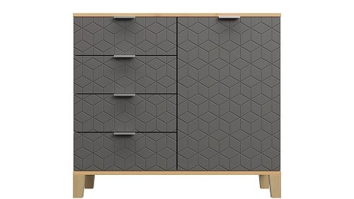 Комод Марвин Йорк 26 фрезеровка 2 Графит - фото 2