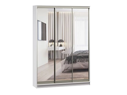 Шкаф-купе Борнео-3.5 Белый/Слоновая кость - фото 2