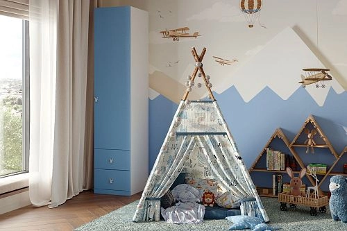 Пенал Банни-1.2 Пастельно-Синий - фото 1