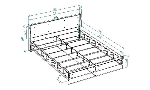 Кровать Алина, ширина-140 - фото 5