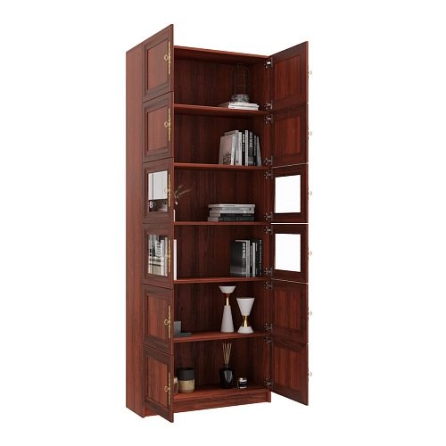 Шкаф книжный Карлос-046 Орех Итальянский - фото 2