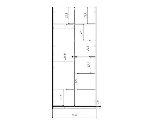 Шкаф распашной Белиз-4 Белый - фото 6