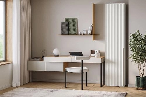 Шкаф распашной Лоренсе-1 Белый - фото 1