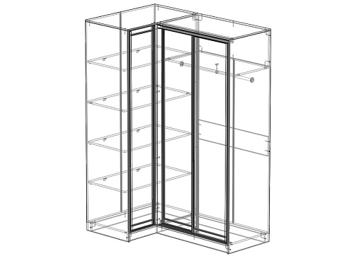 Шкаф-купе угловой Премьер-19 - фото 2