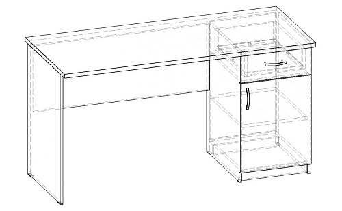 Письменный стол Лидер-1.1 1400 СП.006.1400-01 - фото 2