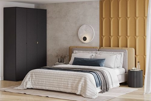 Шкаф распашной Тоди-3 Черный - фото 1